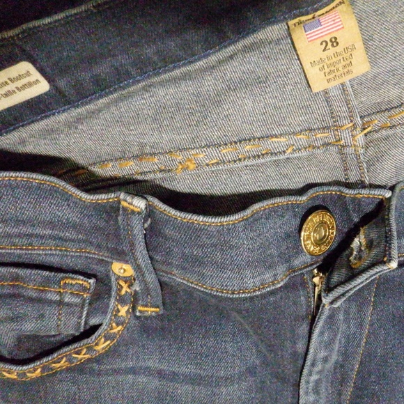 True Religion X Thick Stitch BECCA Style Jeans Size 28 - Picture 9 of 10